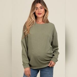 Pinkblush Olive Drop Shoulder Maternity Sweatshirt